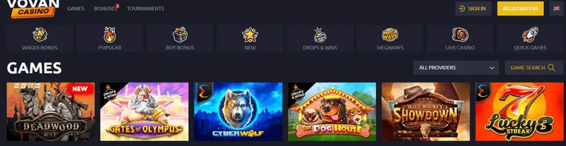 Обзор казино Vovan